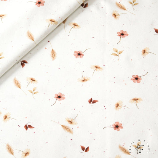 French Terry Wildflora creme