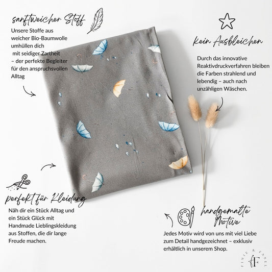 French Terry Regenschirme (dunkelgrau)