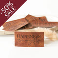 Bild in Galerie-Betrachter laden, Kunstlederlabel "Happiness is a way of life"