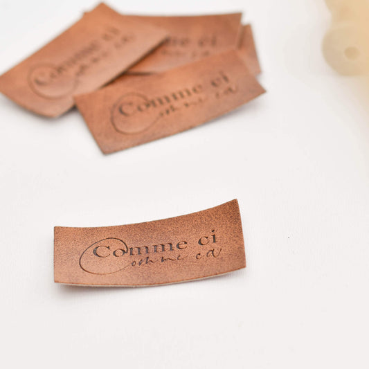 Kunstlederlabel "Comme Ci Comme Ca"