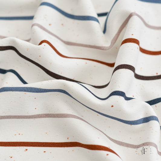 Jersey Konfetti Stripes Coffee Blue
