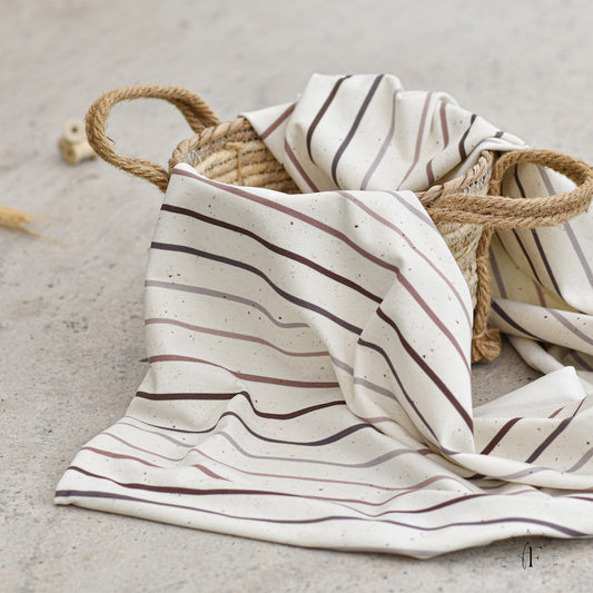 French Terry Konfetti Stripes Mauve