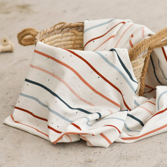 French Terry Konfetti Stripes Sunset