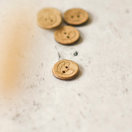 Kokosknopf 20mm Schmetterlinge