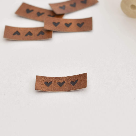 Kunstlederlabel "Herzen"