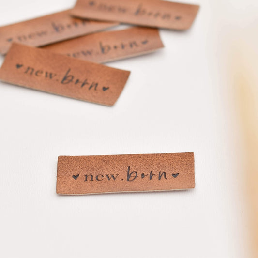 Kunstlederlabel "new born"