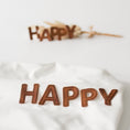 Bild in Galerie-Betrachter laden, Kunstlederlabel Schriftzug "Happy"