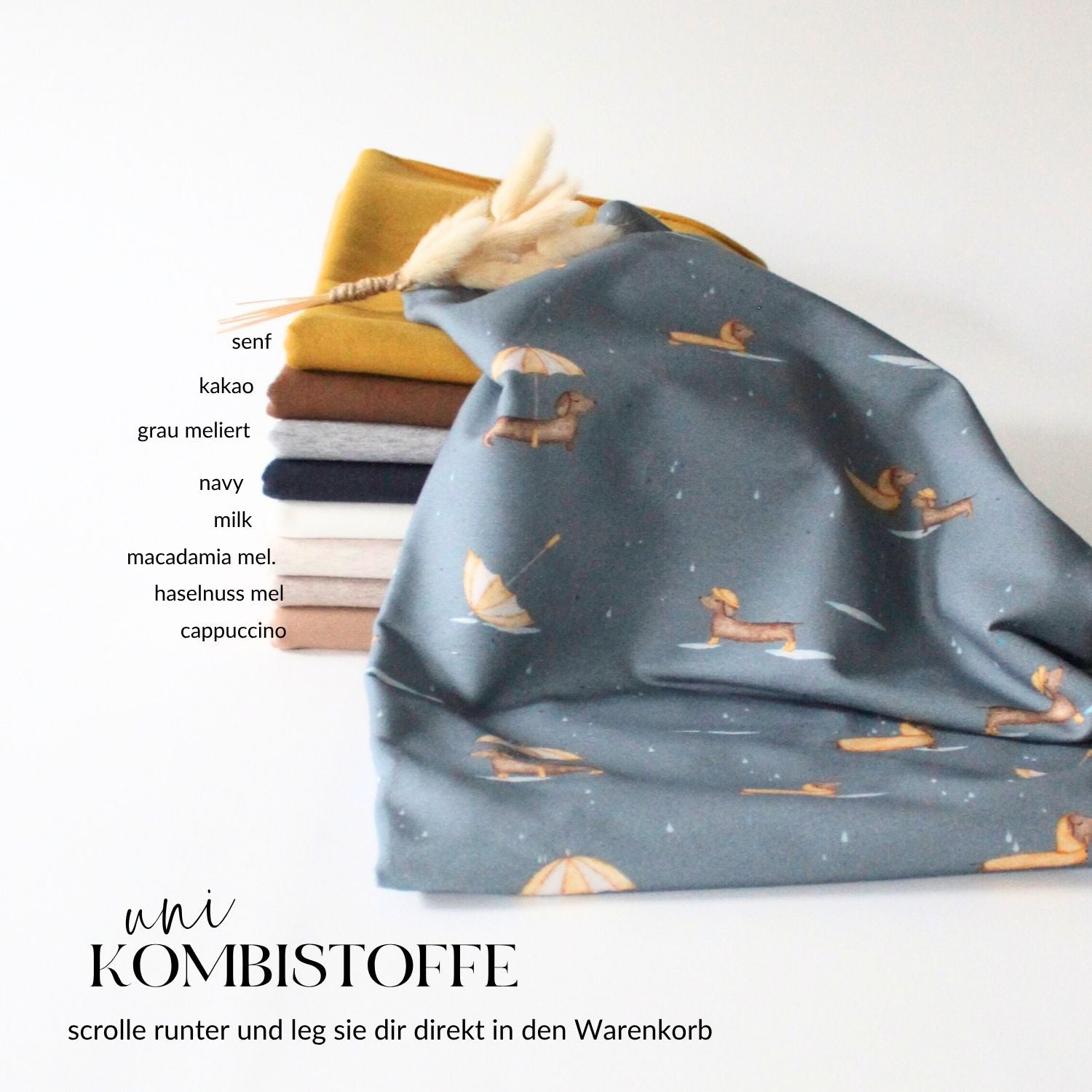 French Terry Patschedackel blau