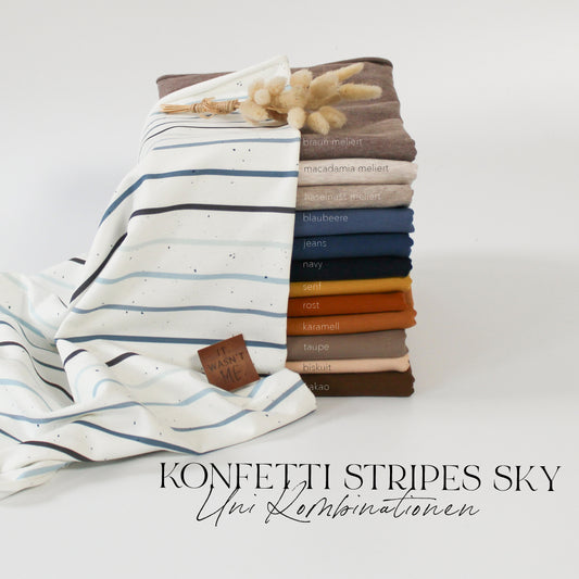 Jersey Konfetti Stripes Sky