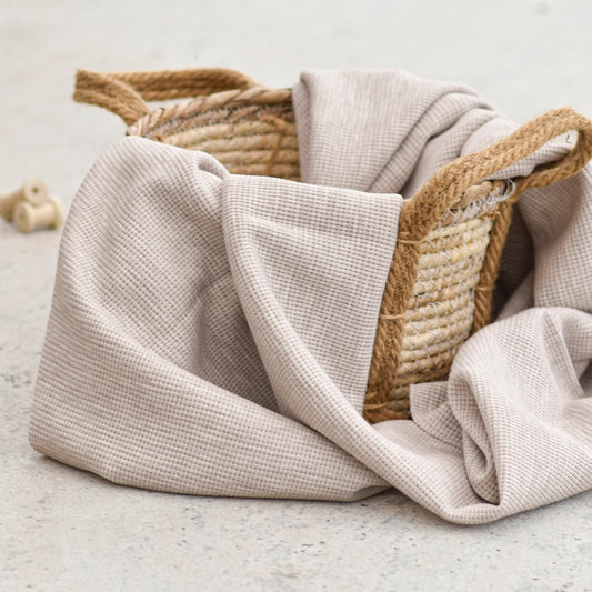 Waffeljersey Mandel meliert (Farbe 004)
