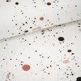 Bild in Galerie-Betrachter laden, Detailansicht des French Terry Punktestoffs „Chocolate Splash“ – Sweatstoff mit Reaktivdruck