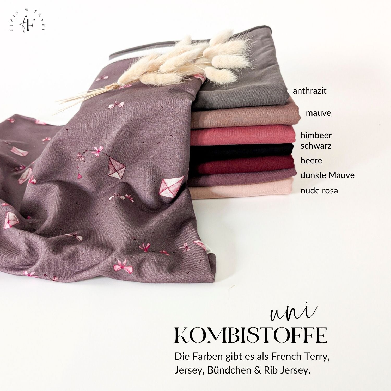 Vorbestellung French Terry Drachensteigen mauve