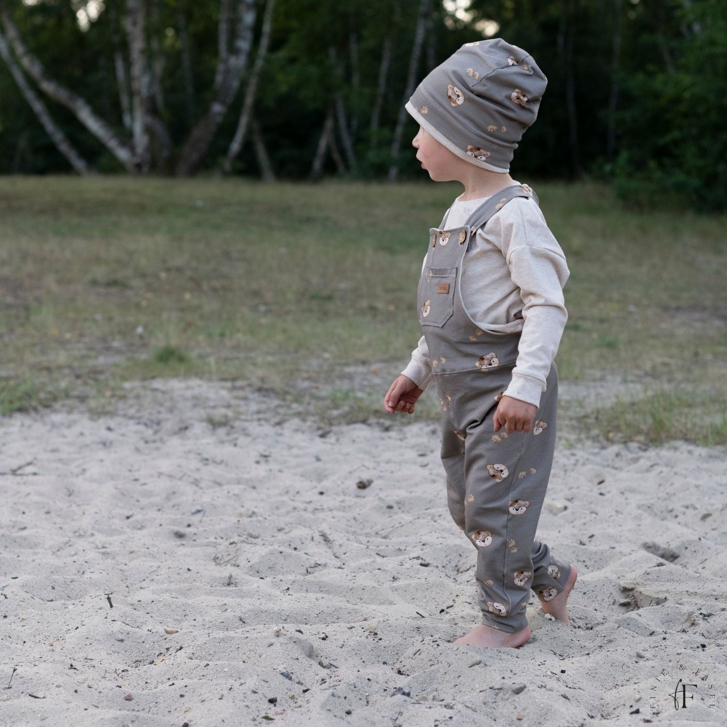 French Terry Little Bear (taupenbraun)