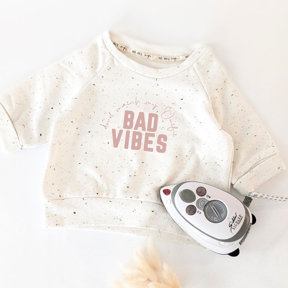 Bügelbild Bad Vibes (rosa) dont match my Outfit