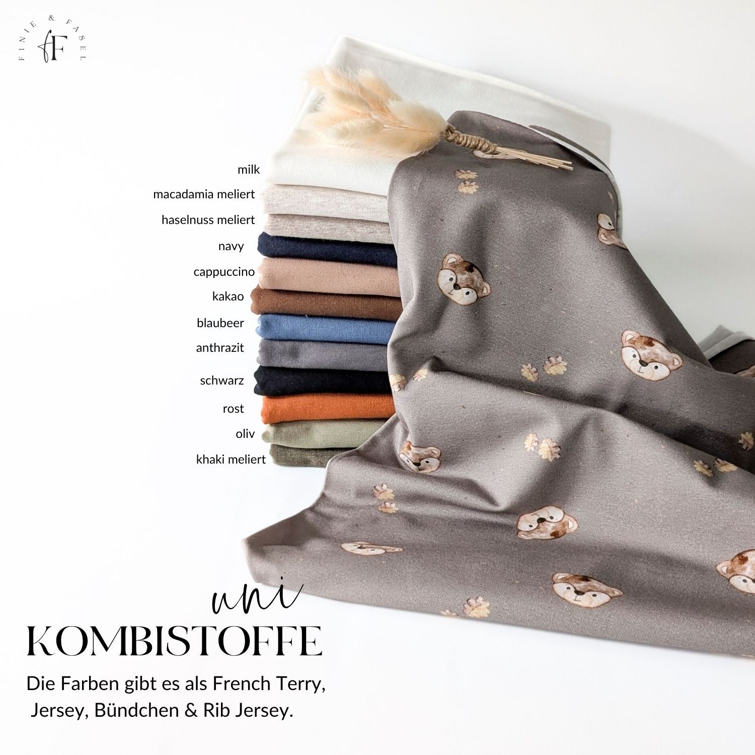 French Terry Little Bear (taupenbraun)