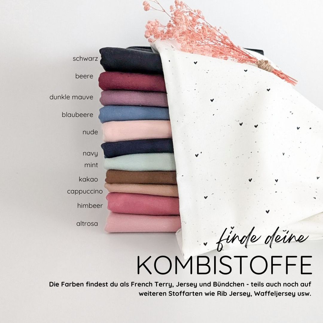 Vorbestellung French Terry Heart Konfetti creme