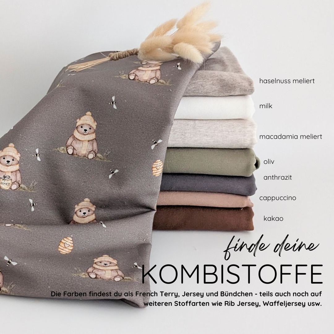 Vorbestellung French Terry Honigbär taupe