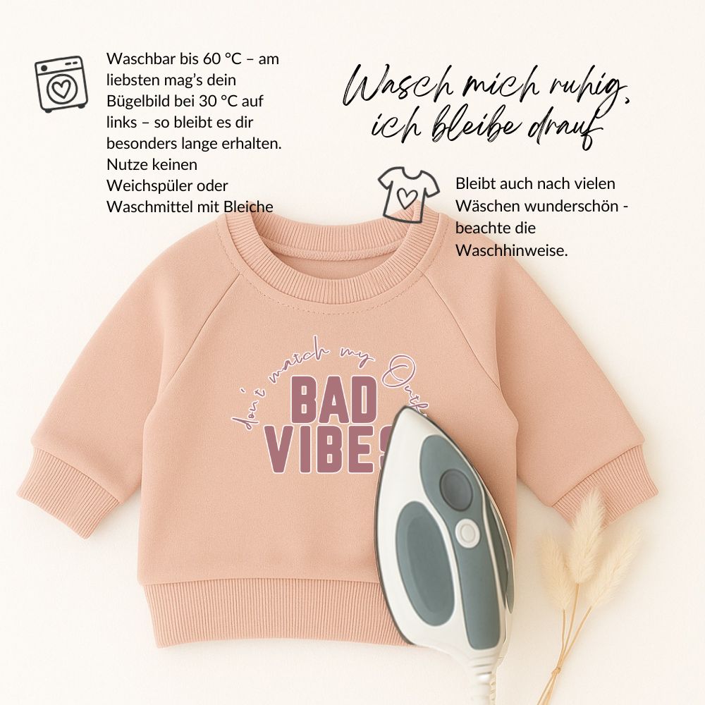 Bügelbild Bad Vibes (beere) dont match my Outfit