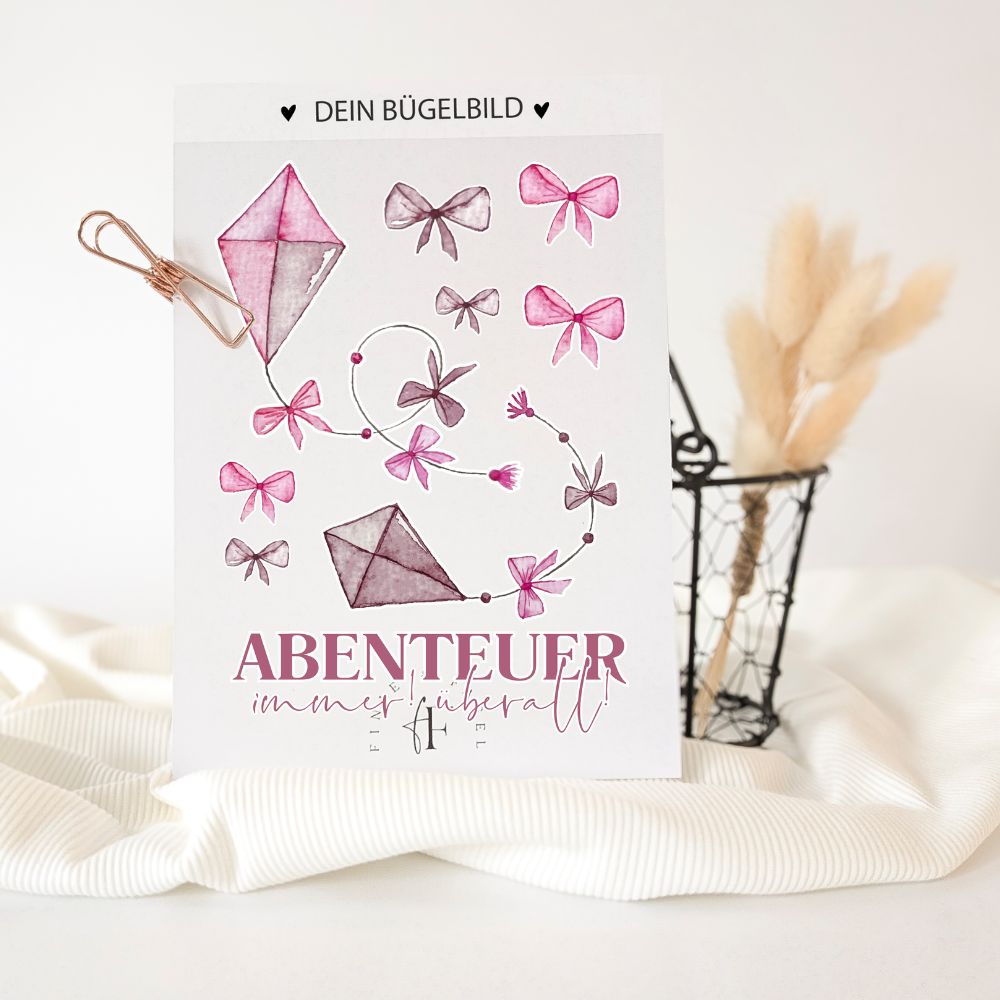 Bügelbild Pinke Drachen