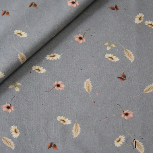 Vorbestellung French Terry Sweetflora grau
