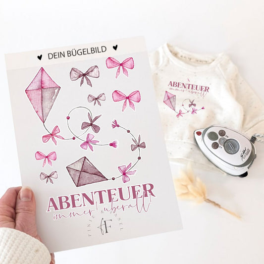 Bügelbild Pinke Drachen
