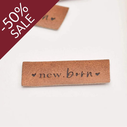 Kunstlederlabel "new born"