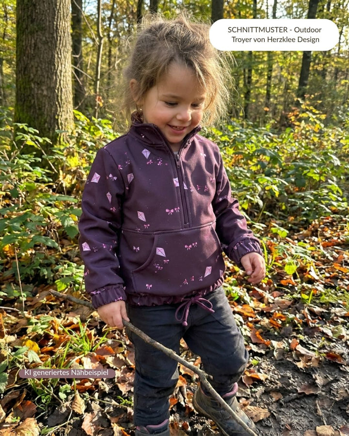 Vorbestellung Softshell Pinke Drachen brombeer