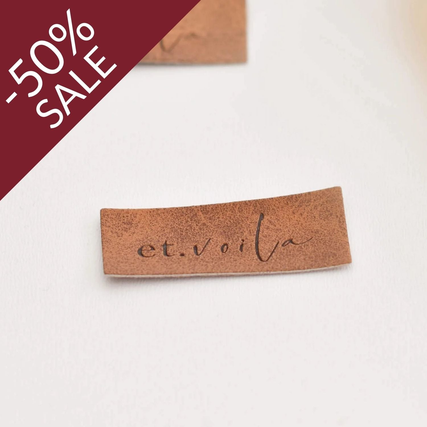 Kunstlederlabel "Et Voila"