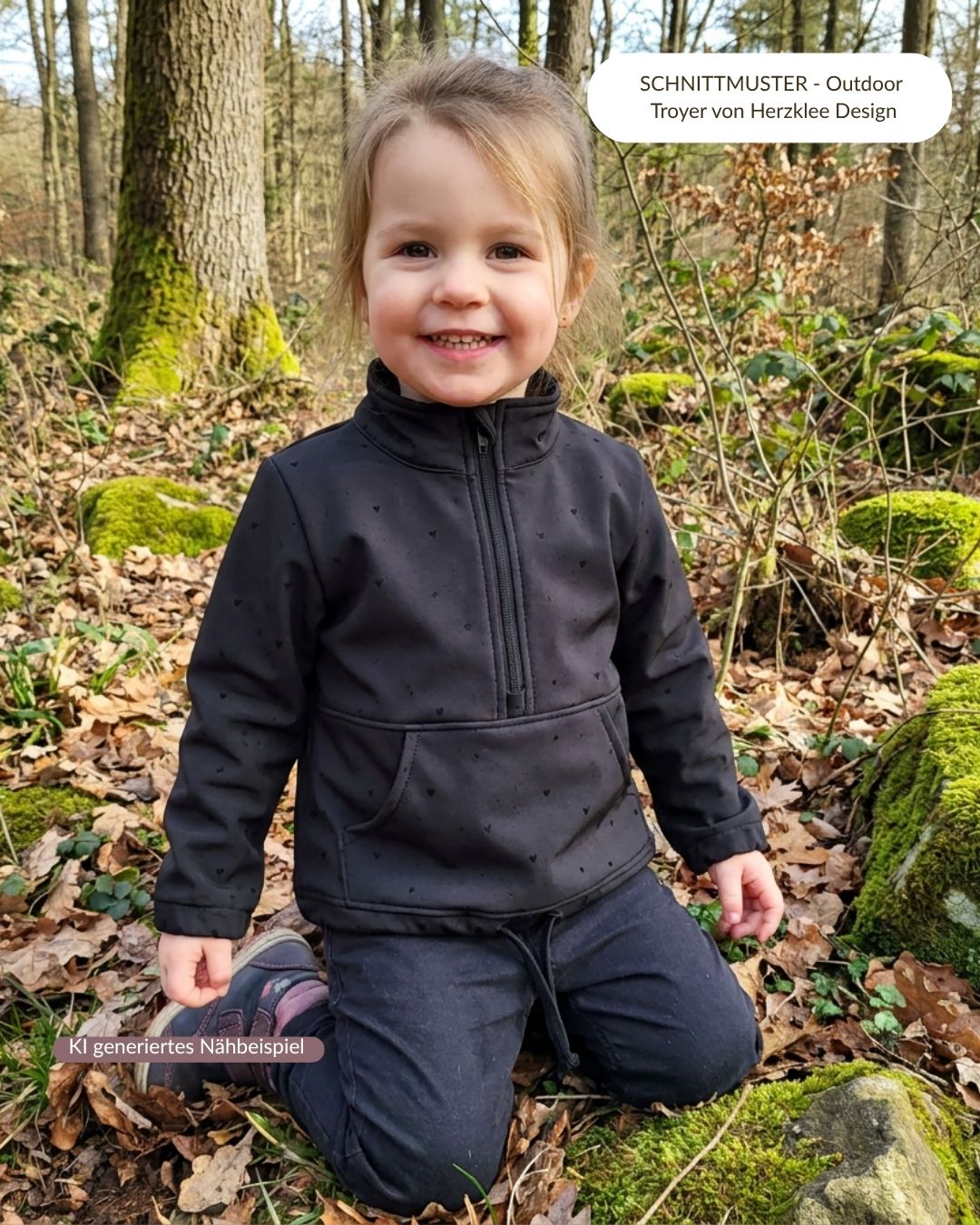 Vorbestellung Softshell Black Heart Konfetti