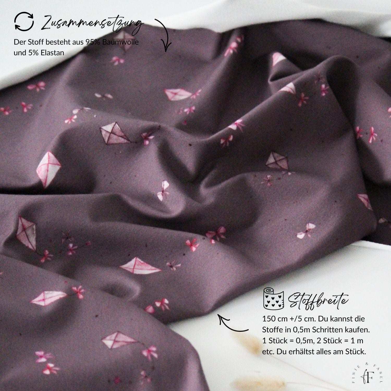 Vorbestellung French Terry Drachensteigen mauve