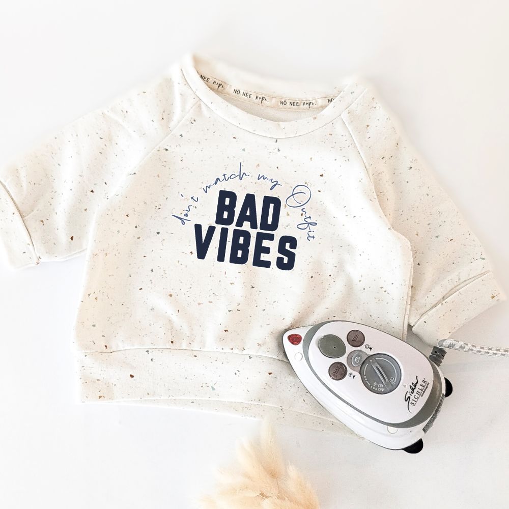 Bügelbild Bad Vibes (blau) dont match my Outfit