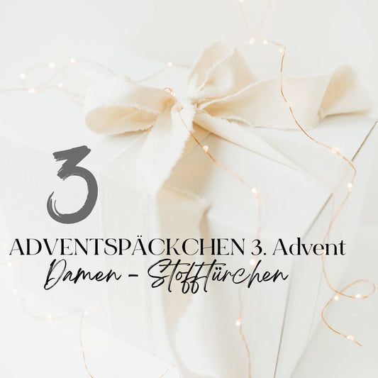 Adventspäckchen Damen 3. Advent Stofftürchen