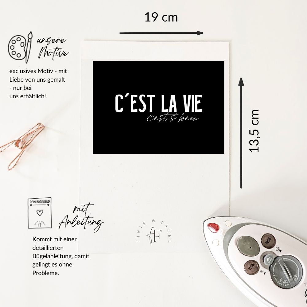 Bügelbild C´est la Vie