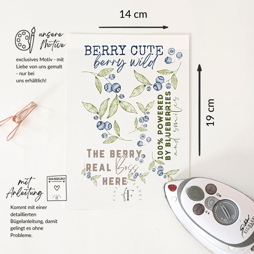 Bügelbild Blueberry