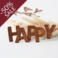 Bild in Galerie-Betrachter laden, Kunstlederlabel Schriftzug "Happy"
