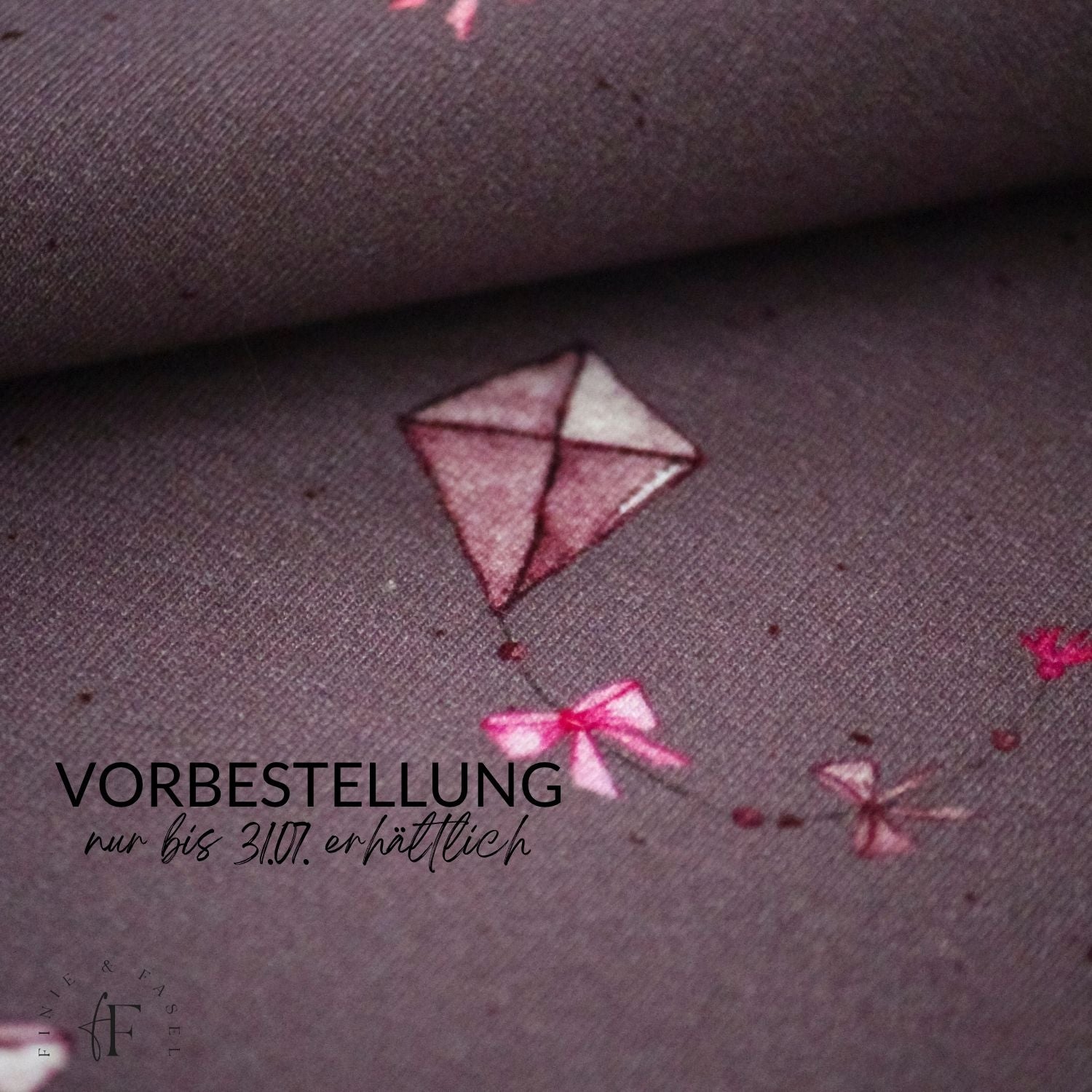 Vorbestellung French Terry Drachensteigen mauve