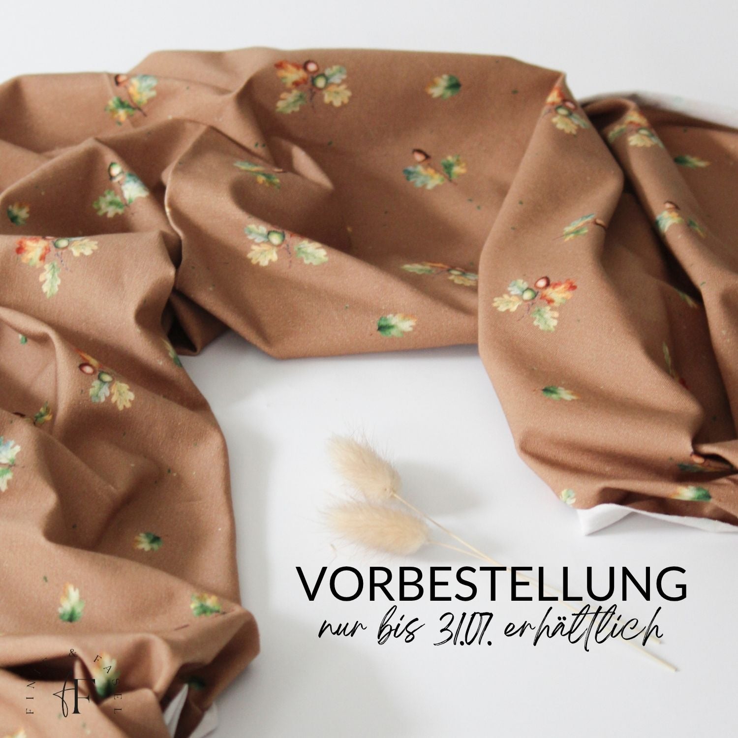 Vorbestellung French Terry Eicheln (rost)