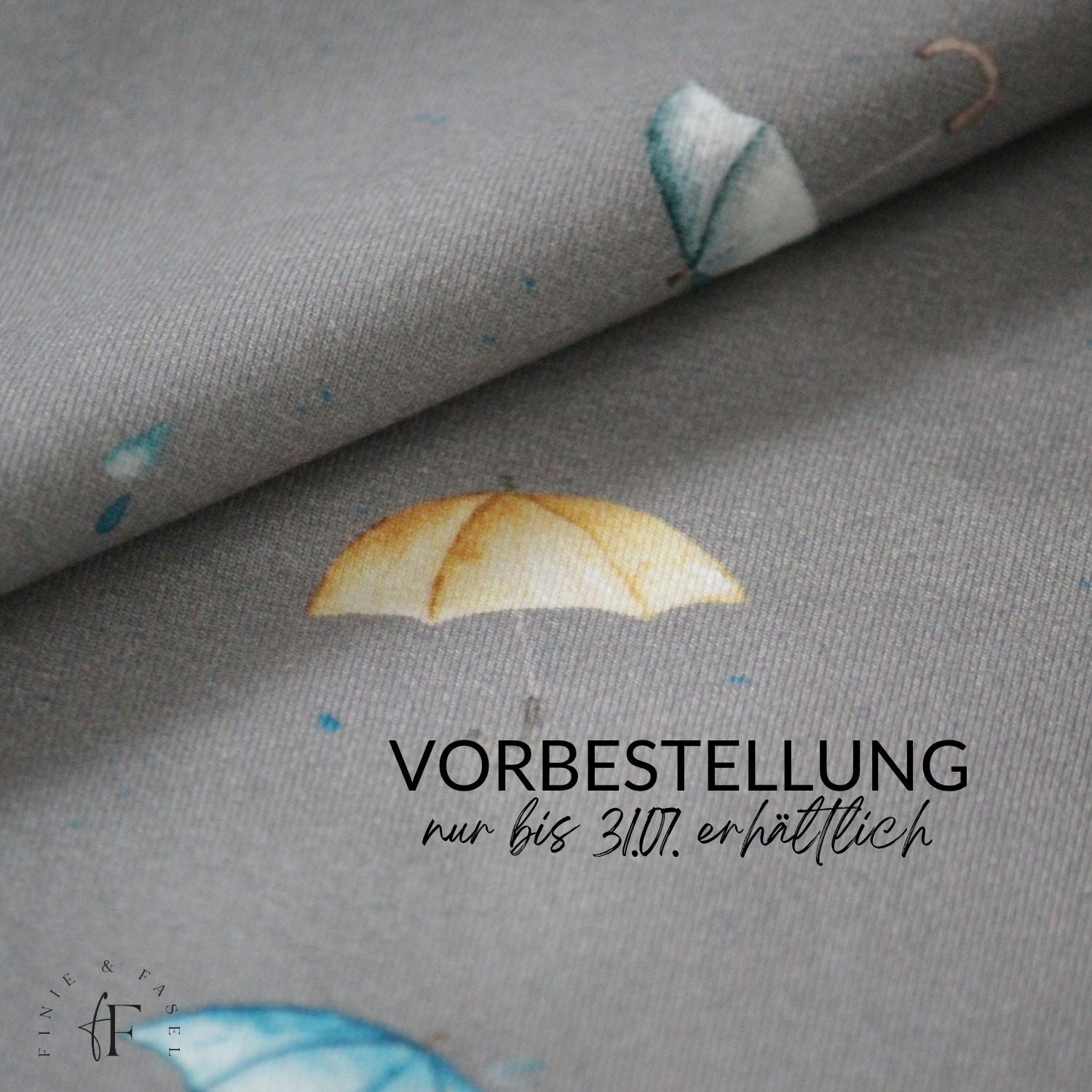 Vorbestellung French Terry Regenschirme (dunkelgrau)