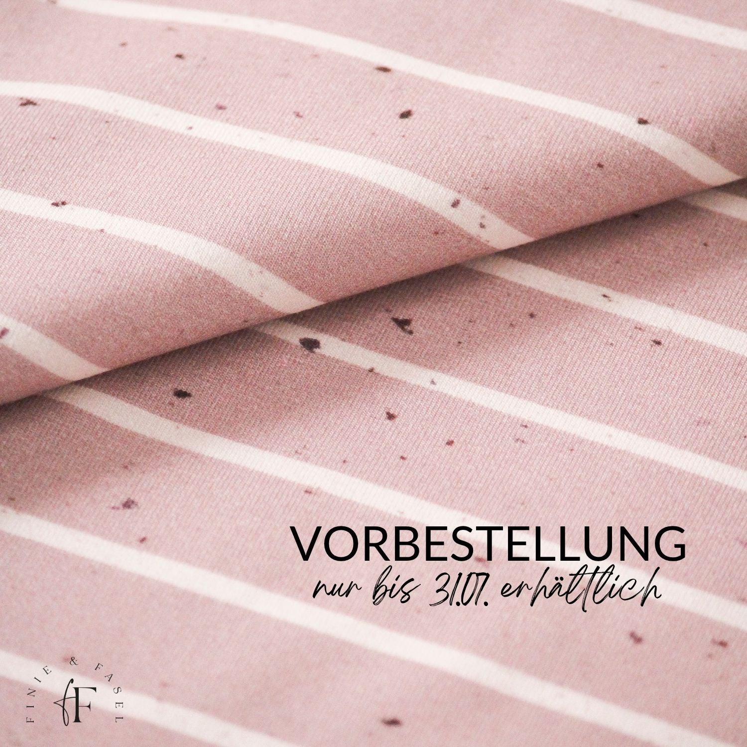 Vorbestellung French Terry Streifen rosé
