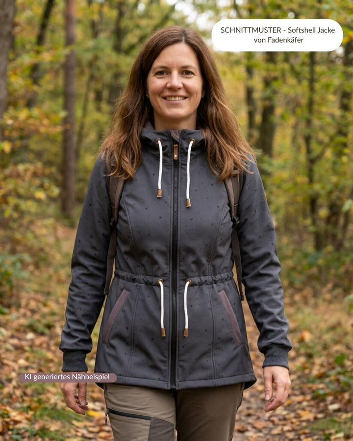 Vorbestellung Softshell Black Heart Konfetti