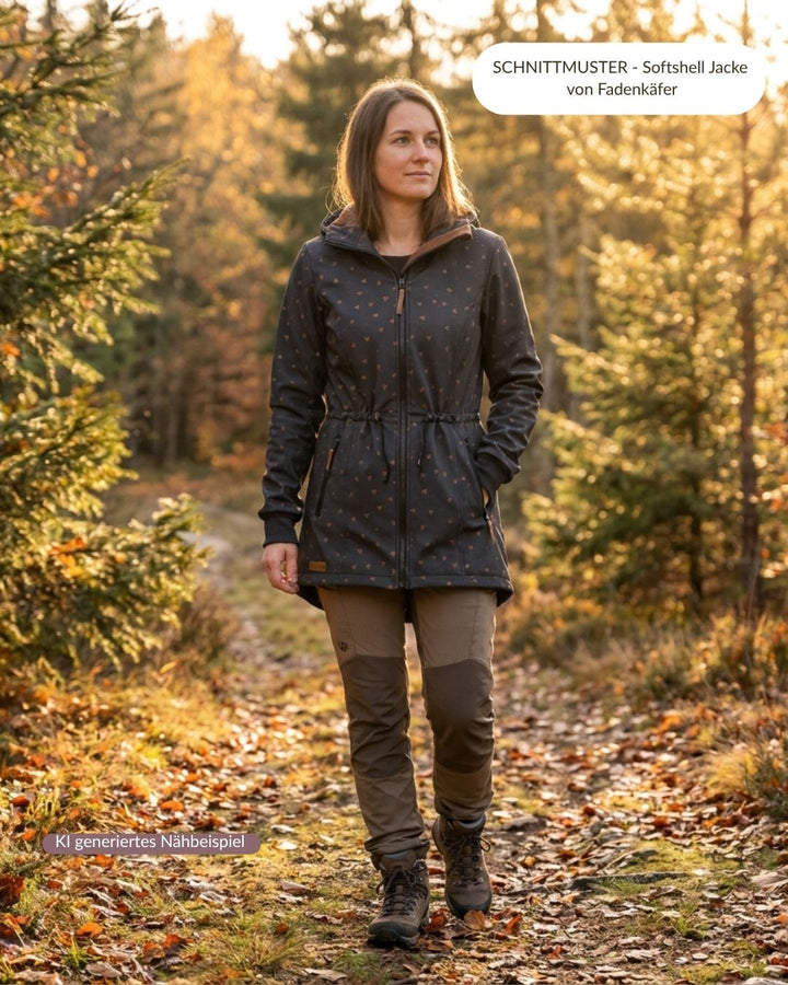 Vorbestellung Softshell Herzrauschen zimt blau
