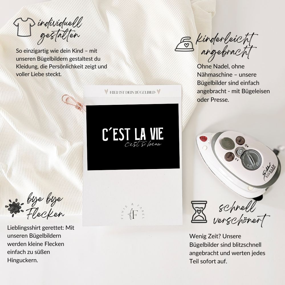 Bügelbild C´est la Vie