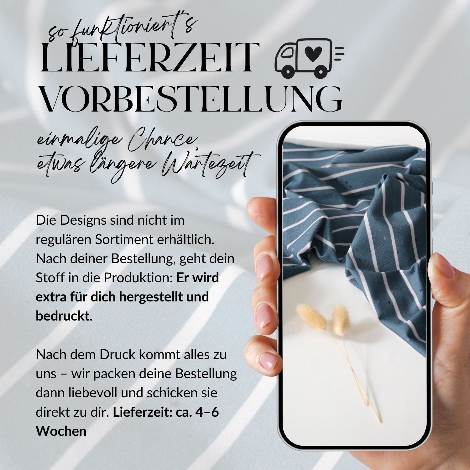 Vorbestellung French Terry Streifen blau
