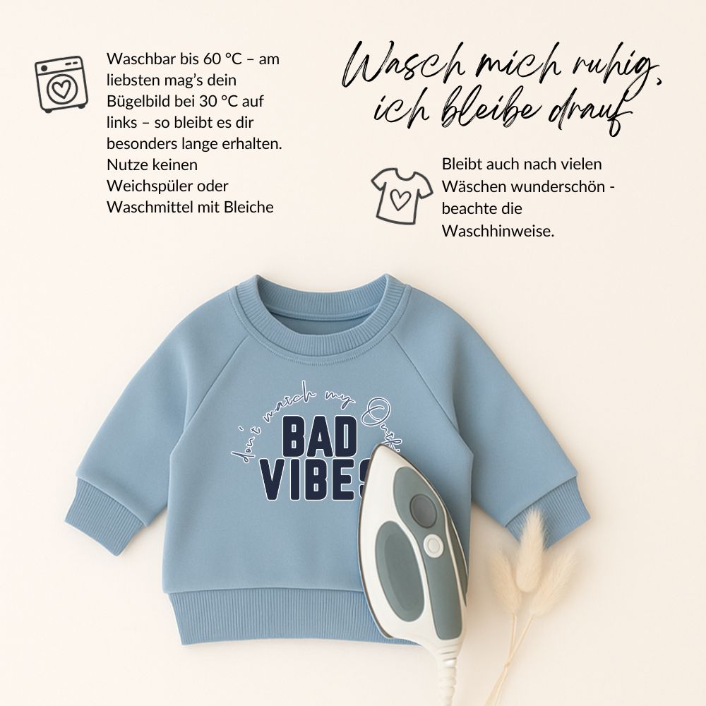 Bügelbild Bad Vibes (blau) dont match my Outfit