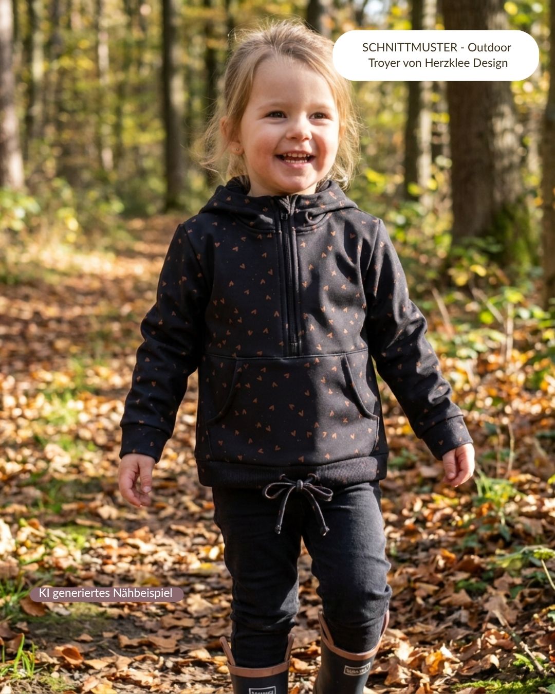 Vorbestellung Softshell Herzrauschen zimt blau