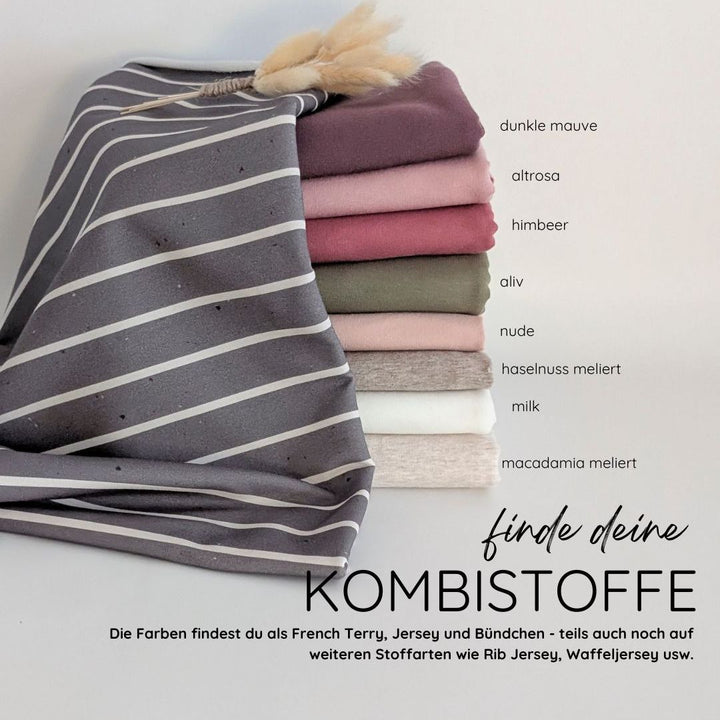 French Terry Konfetti Stripes anthrazit