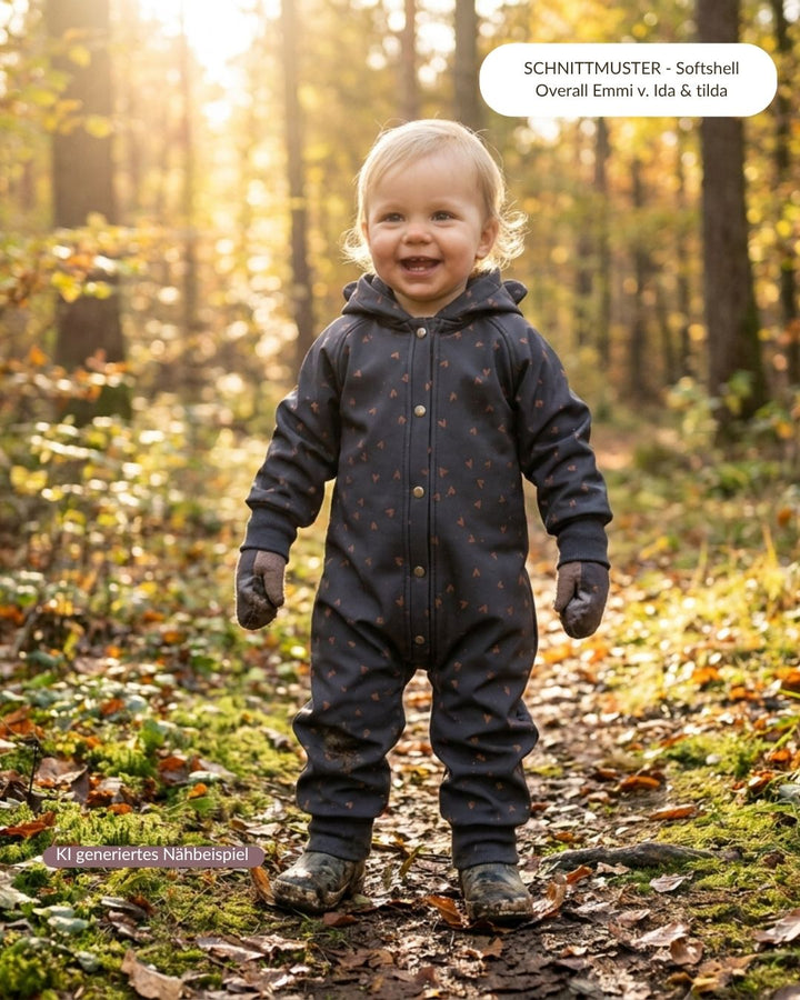 Vorbestellung Softshell Herzrauschen zimt blau