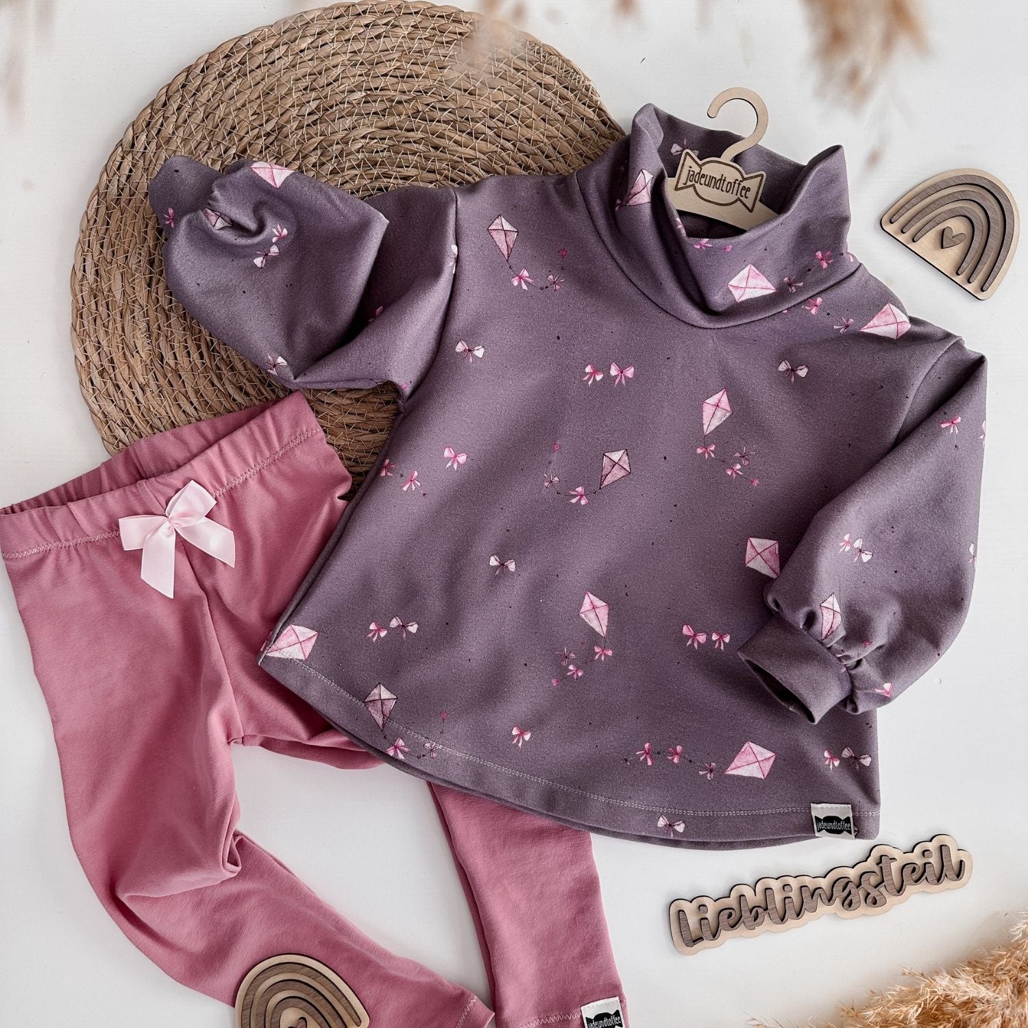 Vorbestellung French Terry Drachensteigen mauve