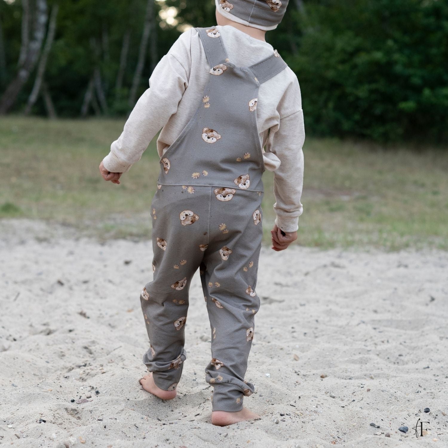 French Terry Little Bear (taupenbraun)