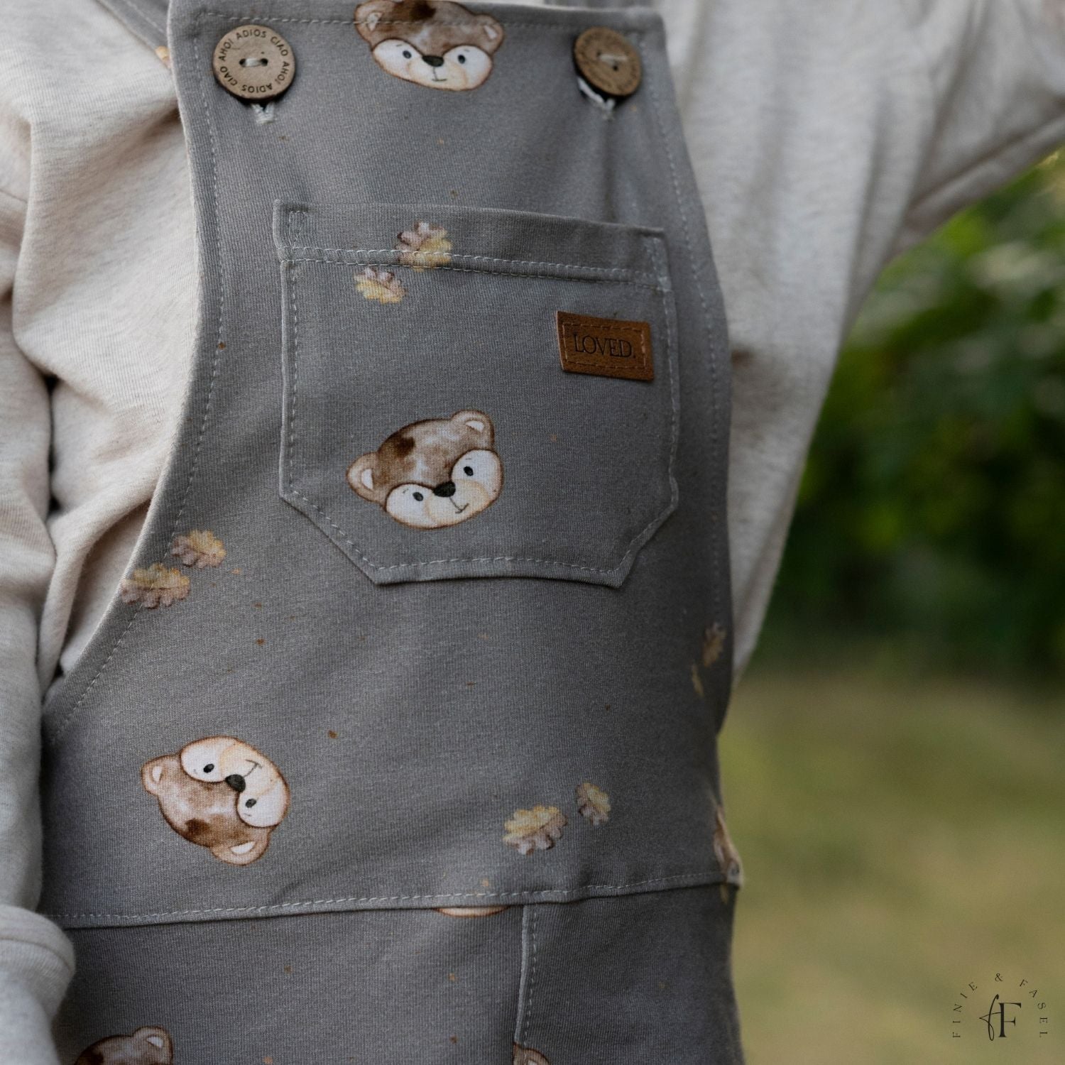 French Terry Little Bear (taupenbraun)